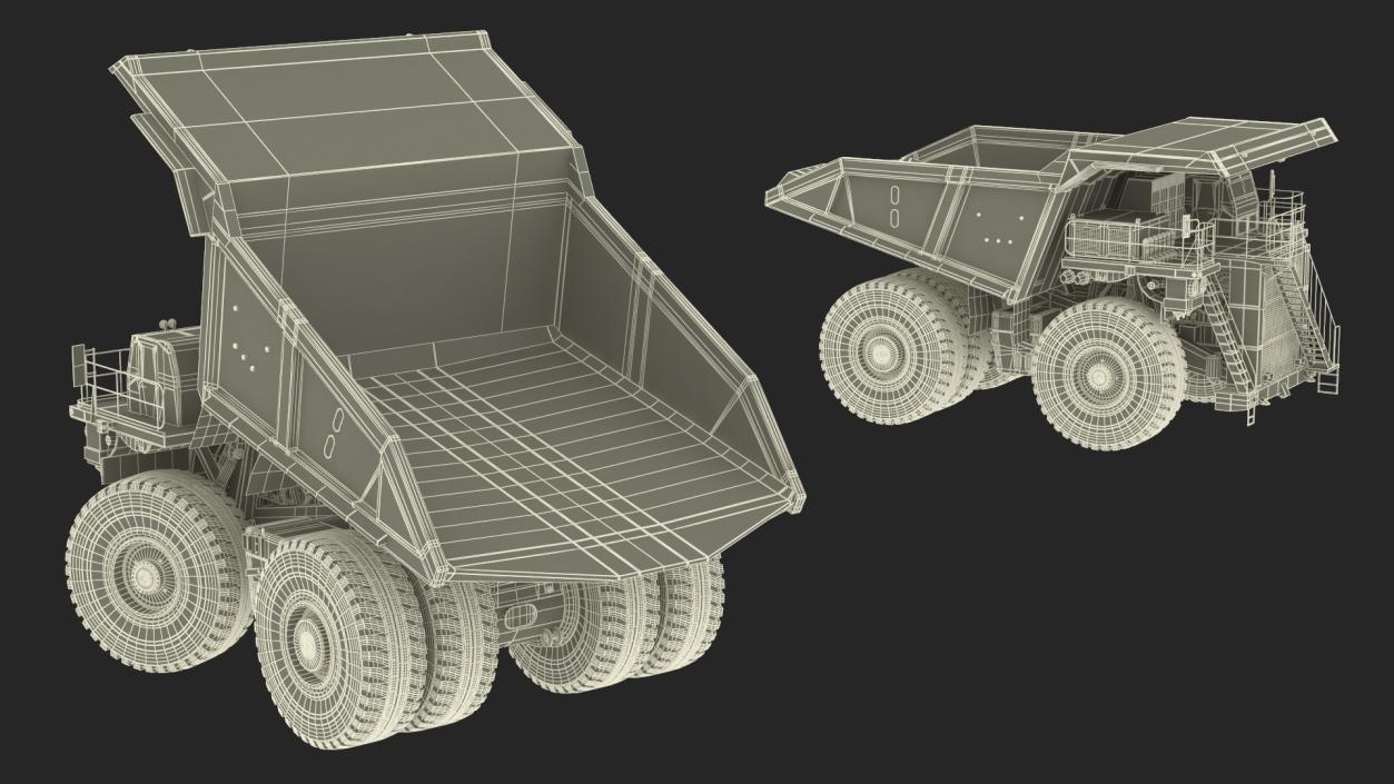 Mining Dump Truck Rigged 3D model