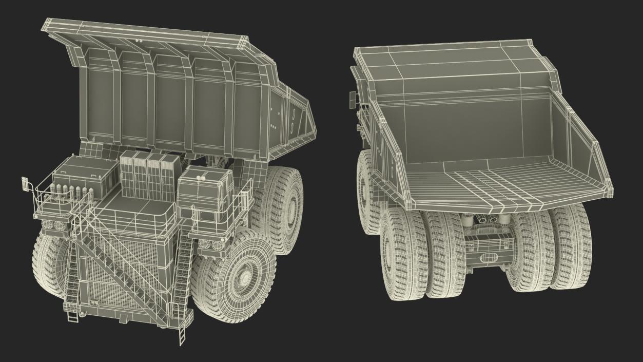 Mining Dump Truck Rigged 3D model