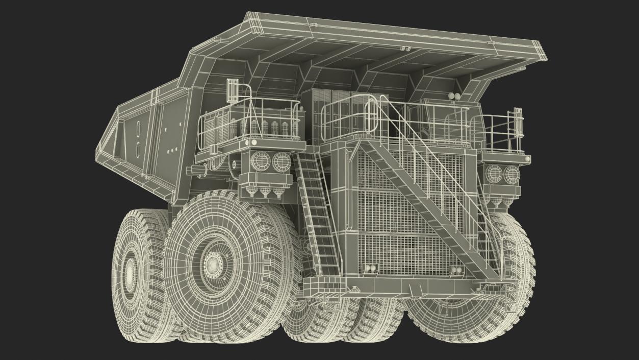 Mining Dump Truck Rigged 3D model