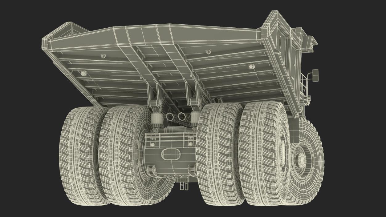 Mining Dump Truck Rigged 3D model