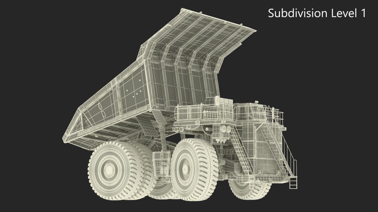 Mining Dump Truck Rigged 3D model