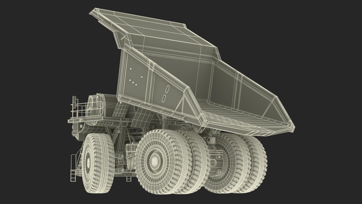 Mining Dump Truck Rigged 3D model