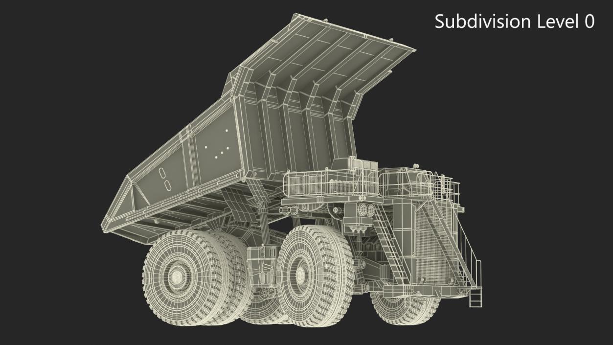 Mining Dump Truck Rigged 3D model