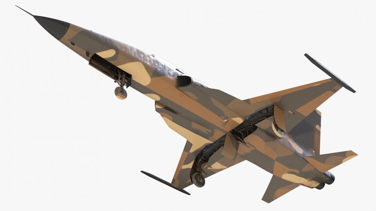 3D Camouflaged Military Fighter Jet without Rockets model