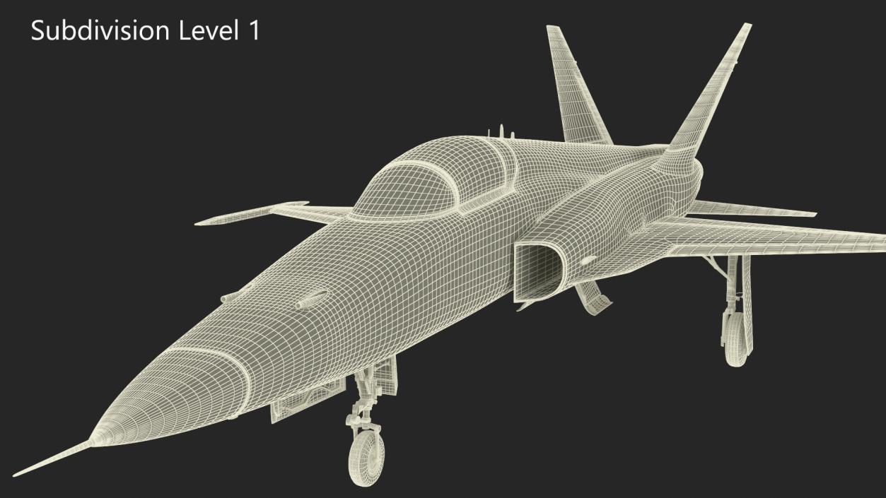 3D Camouflaged Military Fighter Jet without Rockets model