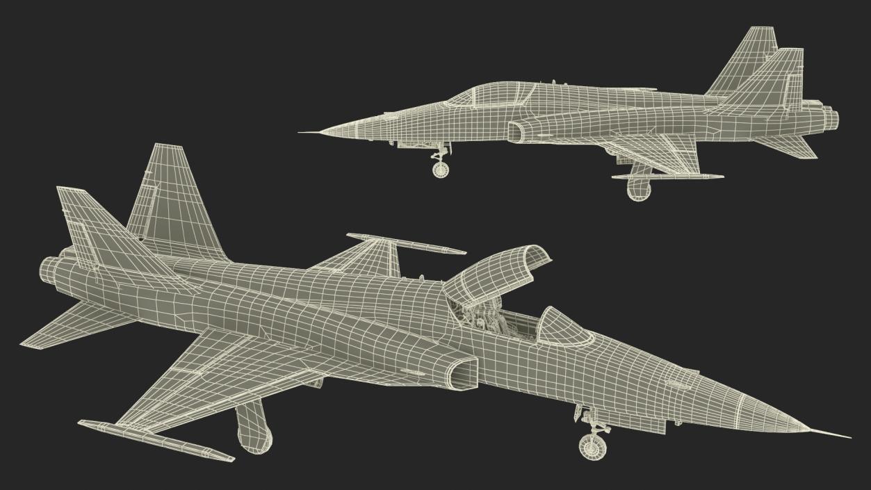 3D Camouflaged Military Fighter Jet without Rockets model