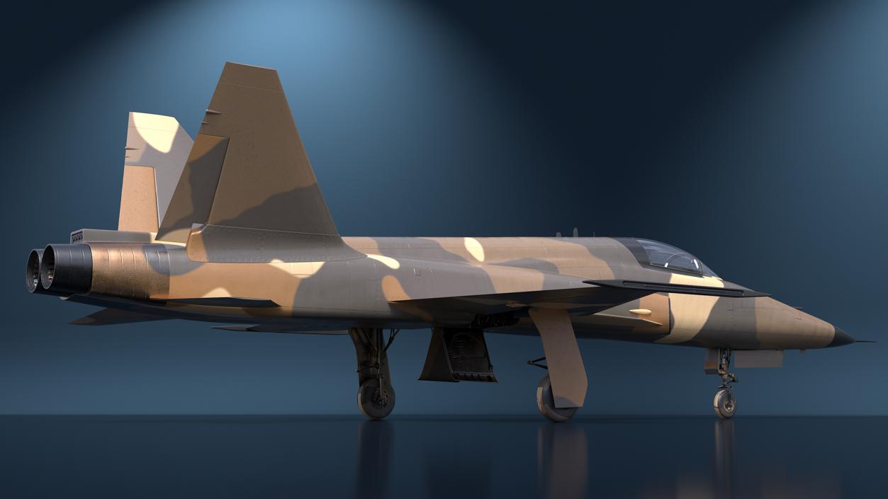 3D Camouflaged Military Fighter Jet without Rockets model