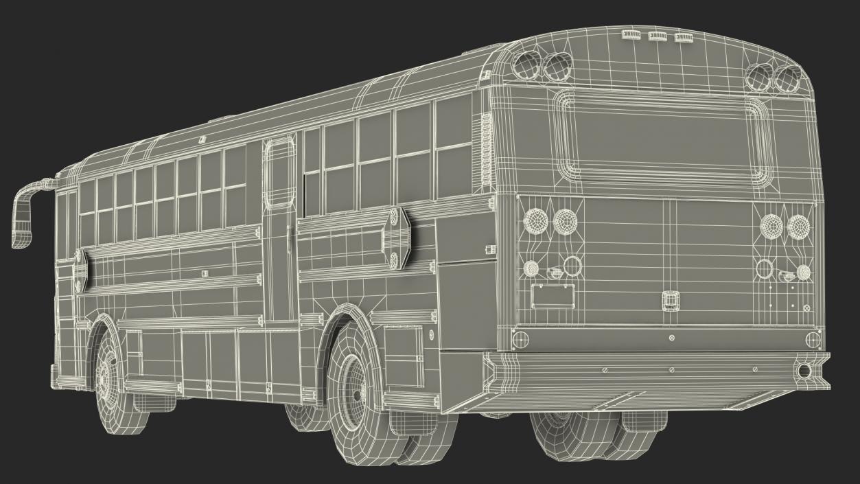 3D model Transit School Bus Rigged