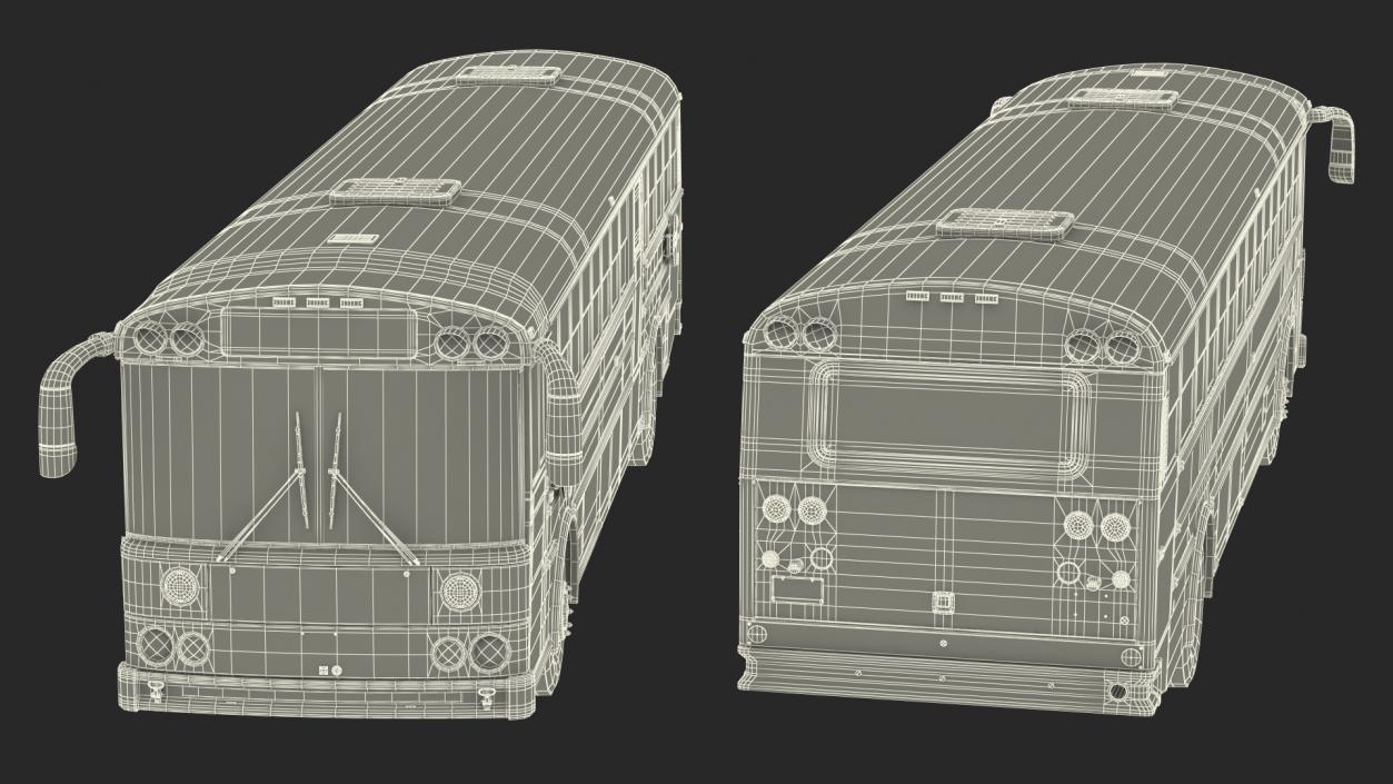 3D model Transit School Bus Rigged