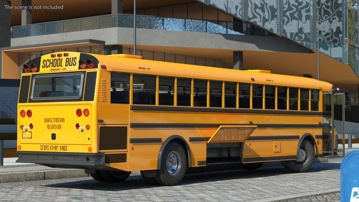 3D model Transit School Bus Rigged