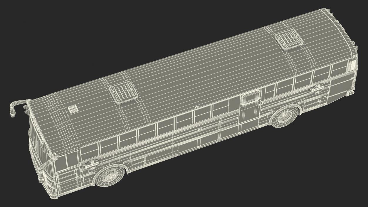 3D model Transit School Bus Rigged