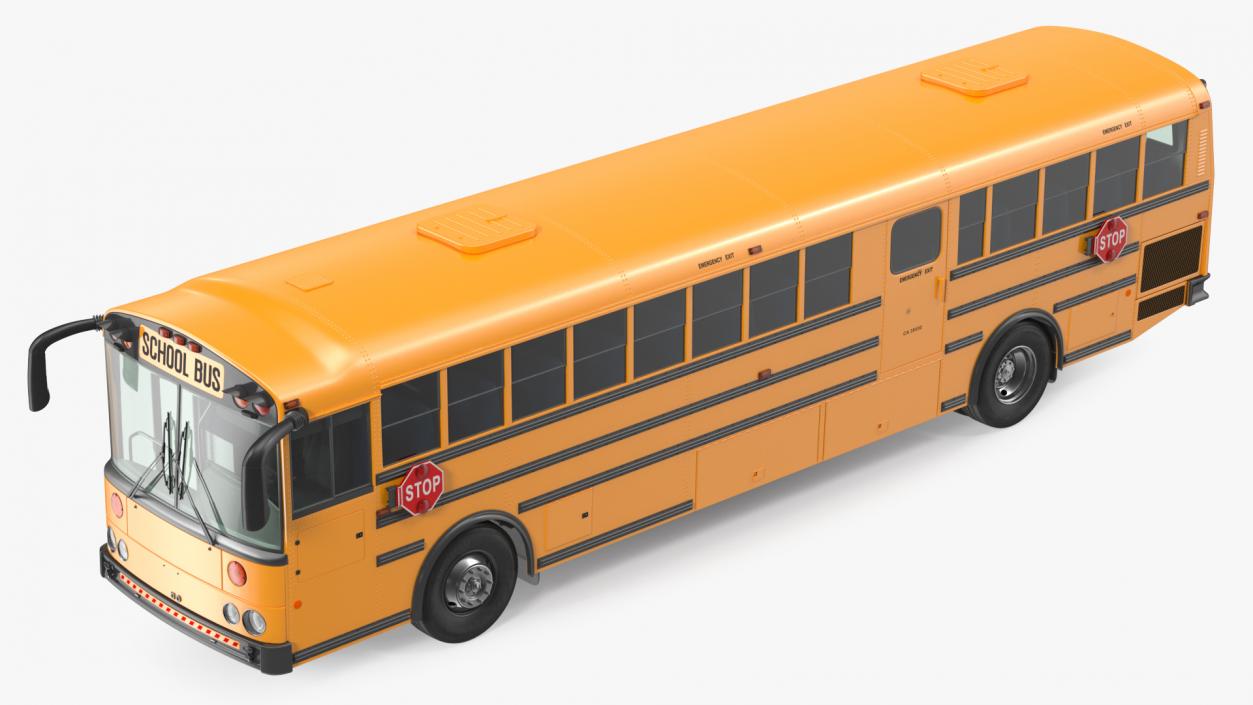 3D model Transit School Bus Rigged