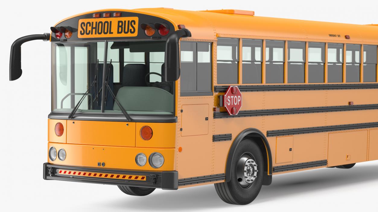 3D model Transit School Bus Rigged