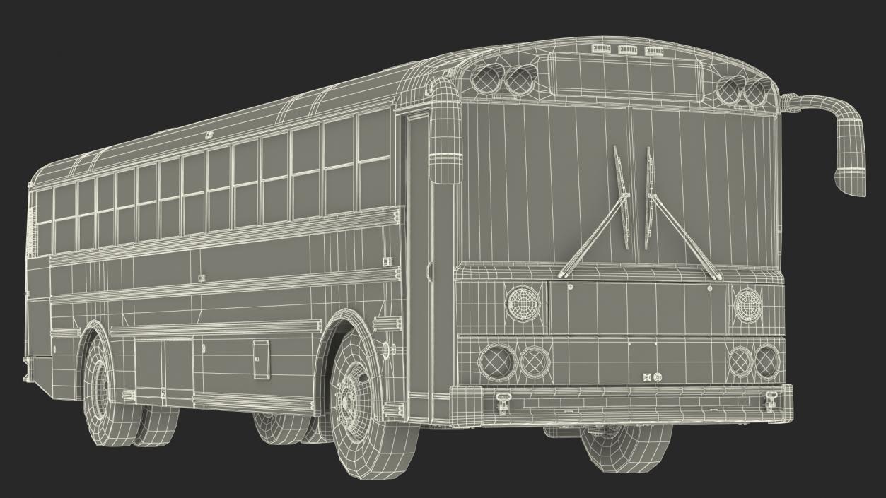 3D model Transit School Bus Rigged