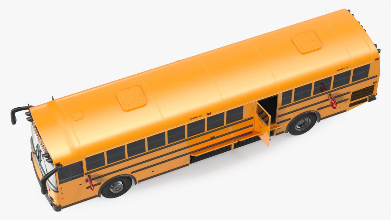 3D model Transit School Bus Rigged