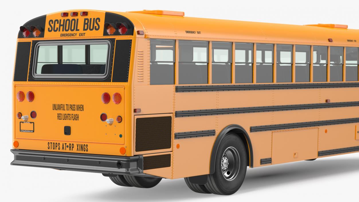 3D model Transit School Bus Rigged