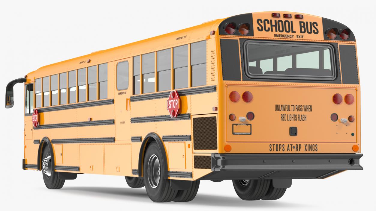 3D model Transit School Bus Rigged