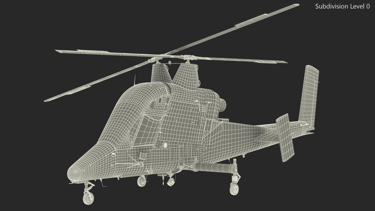 3D Kaman K Max Medium Lift Helicopter Rigged