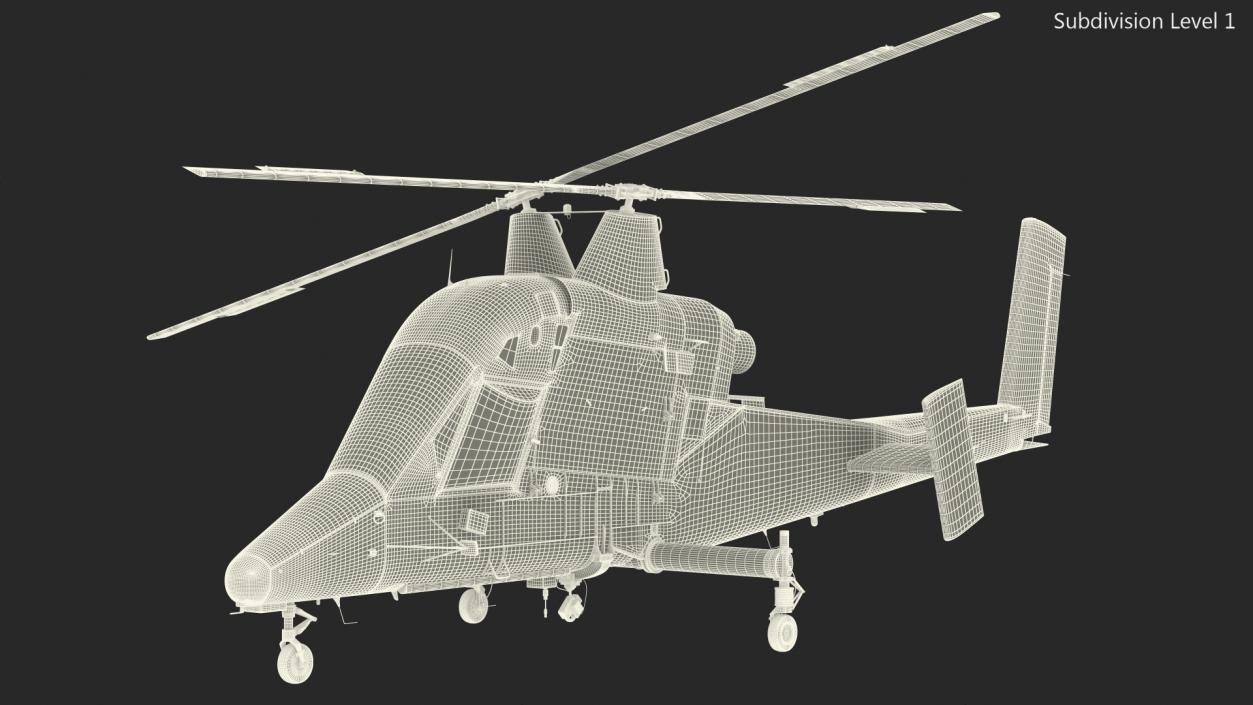 3D Kaman K Max Medium Lift Helicopter Rigged