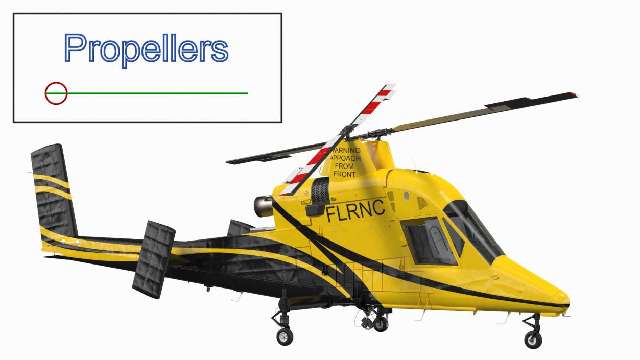 3D Kaman K Max Medium Lift Helicopter Rigged