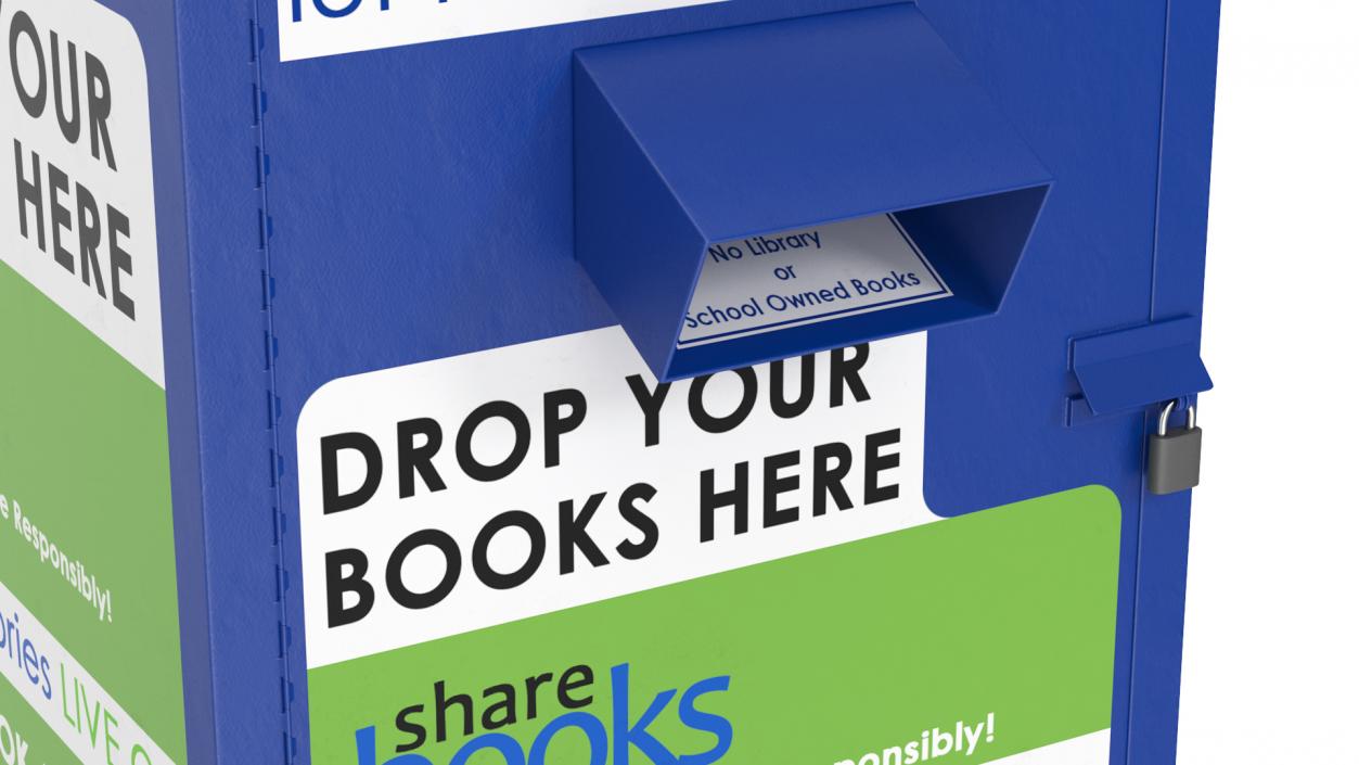 3D Book Drop Box Blue model