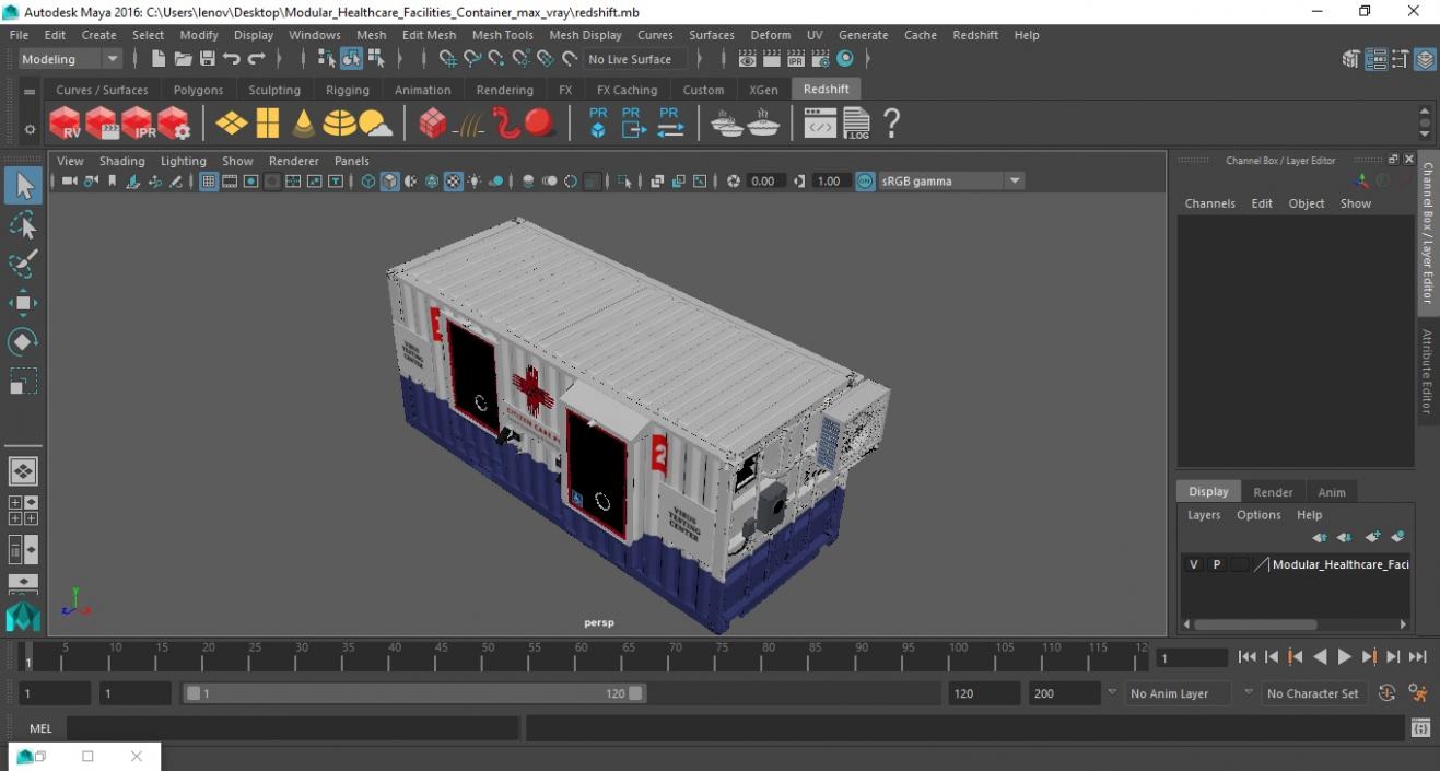 3D Modular Healthcare Facilities Container 2