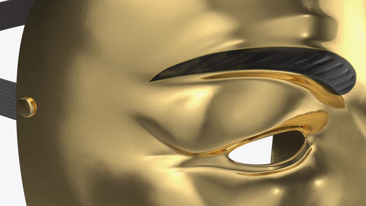 3D model Guy Fawkes Mask Gold