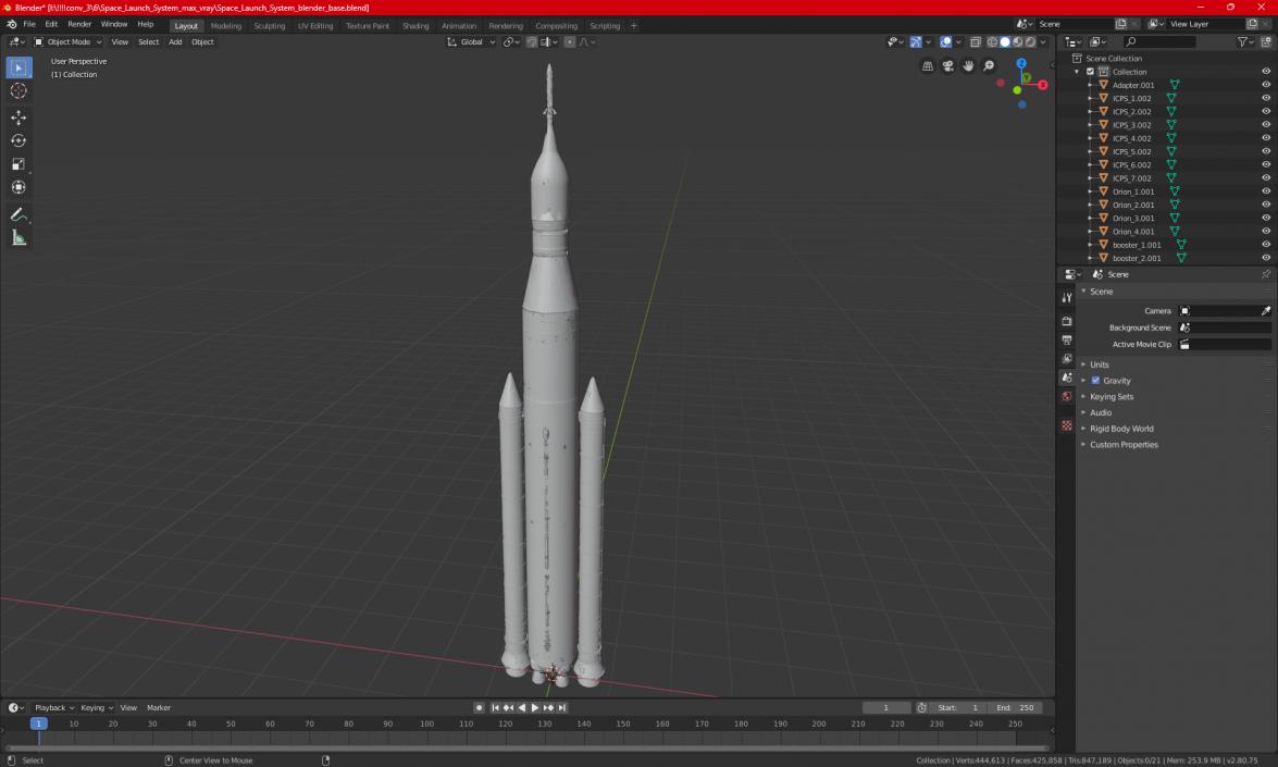 Space Launch System 3D model