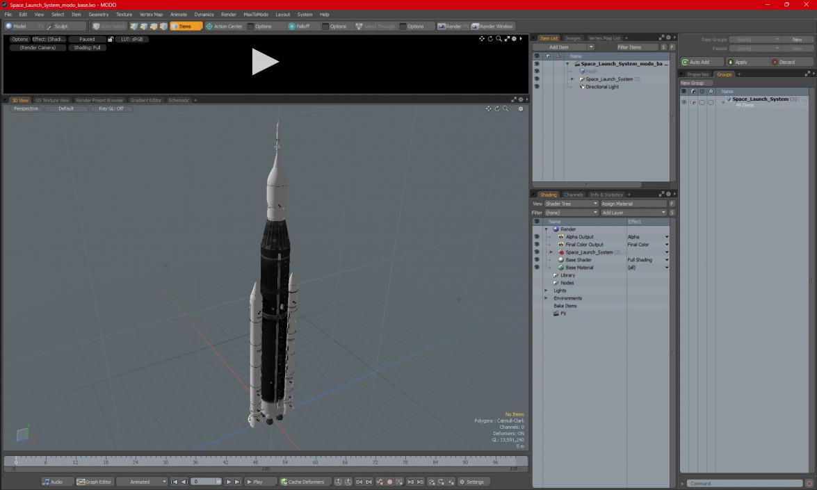 Space Launch System 3D model