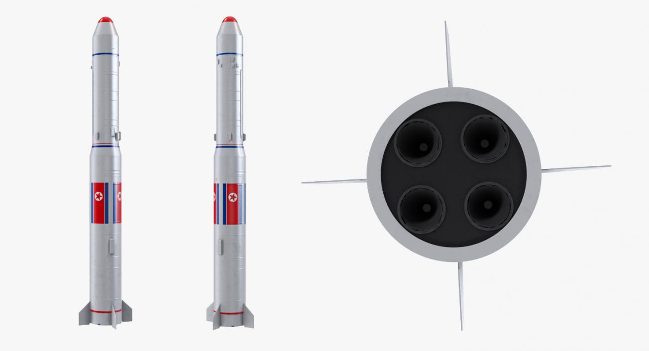 3D model No dong A North Korean Missile