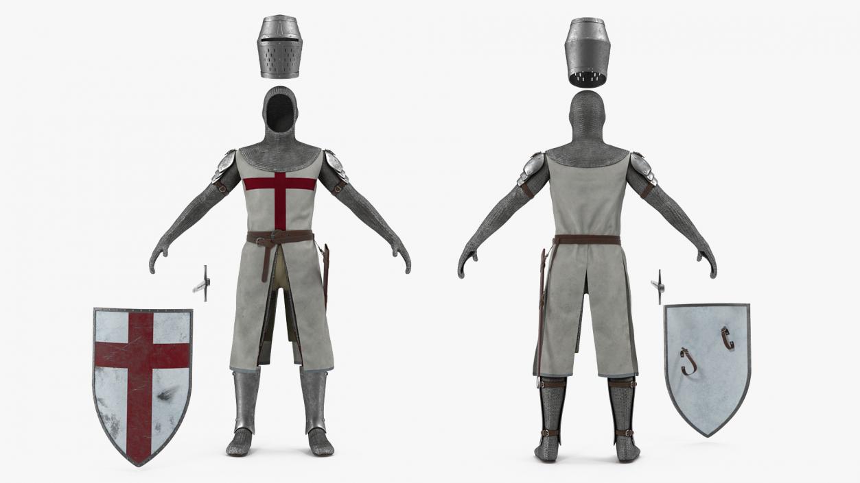 3D Knight Armor Set