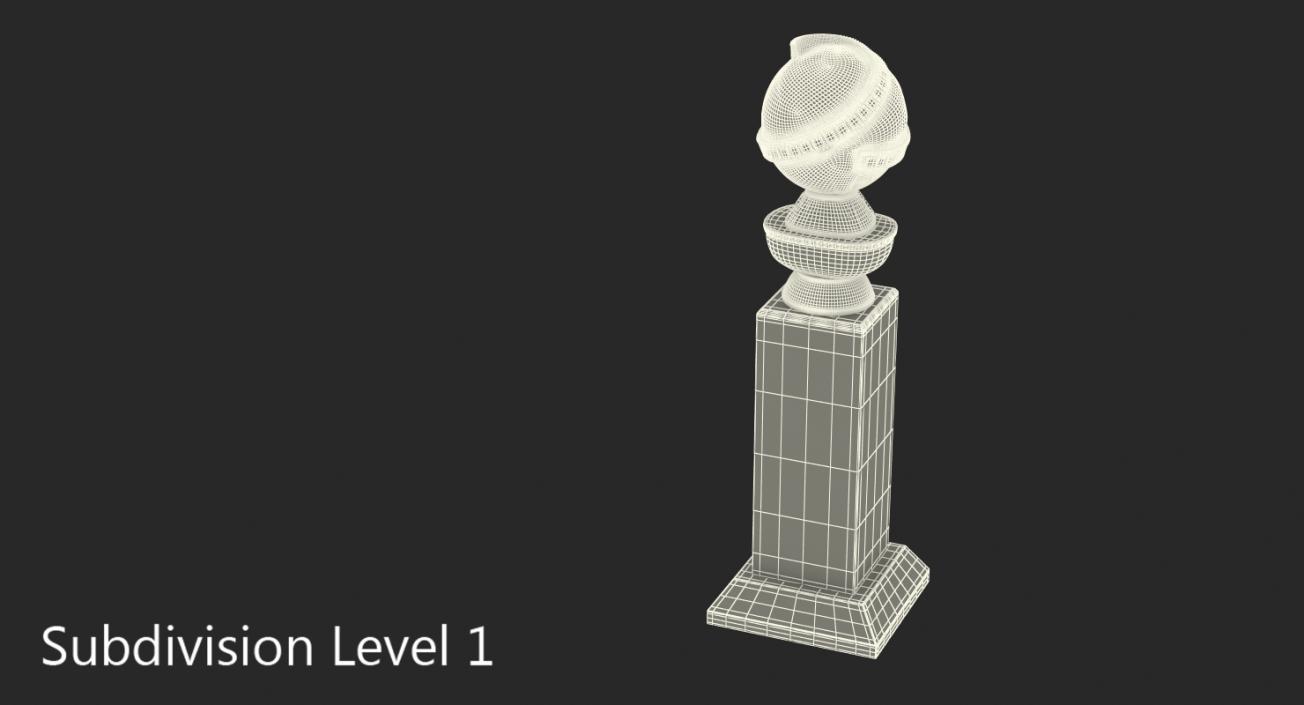 3D Golden Globe Award model