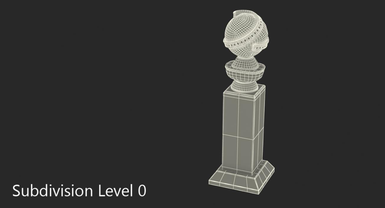 3D Golden Globe Award model