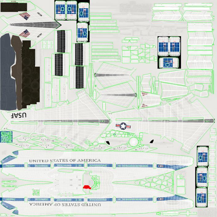 3D USA President Aircraft Boeing E4B model