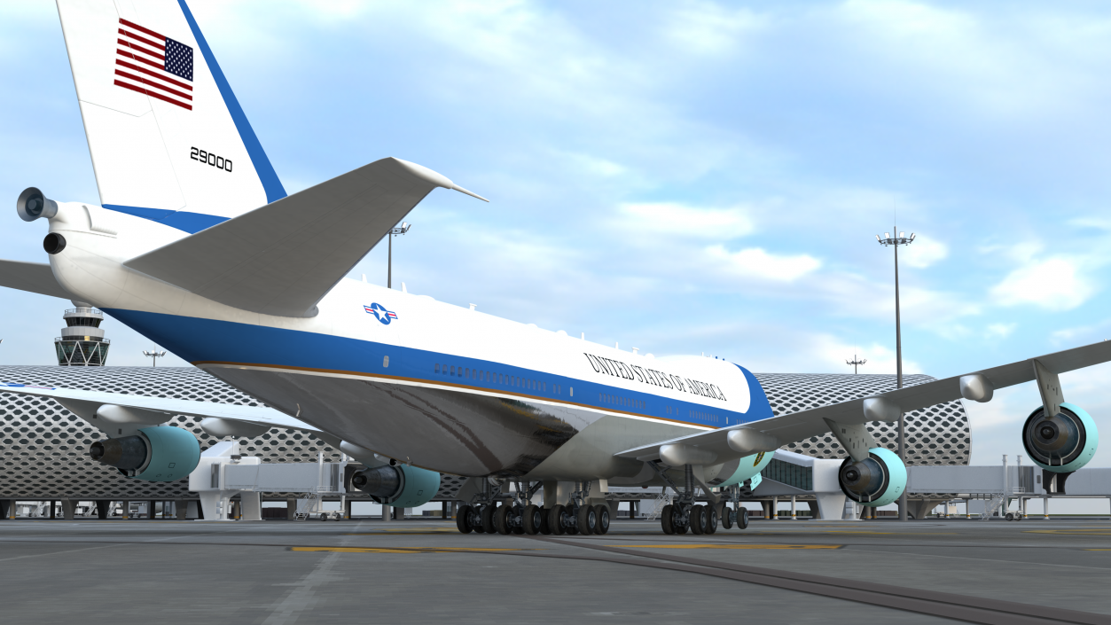 3D USA President Aircraft Boeing E4B model