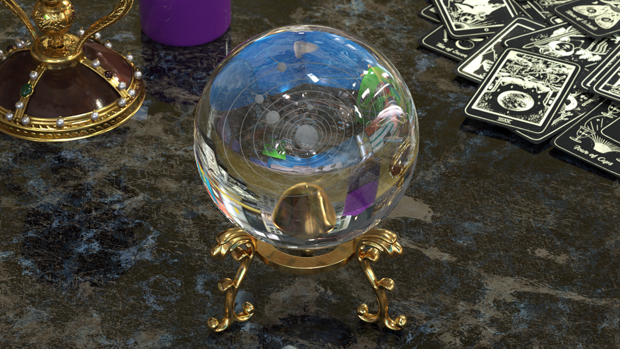 3D model Solar System Crystal Ball