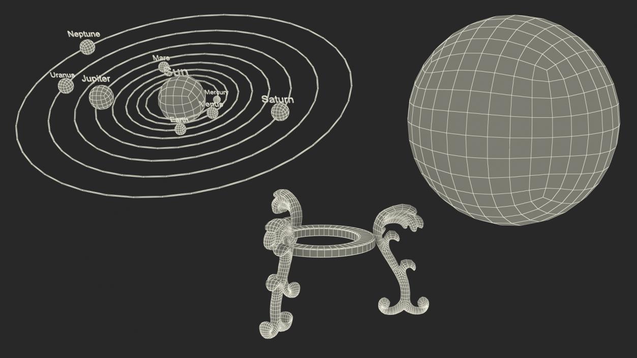 3D model Solar System Crystal Ball