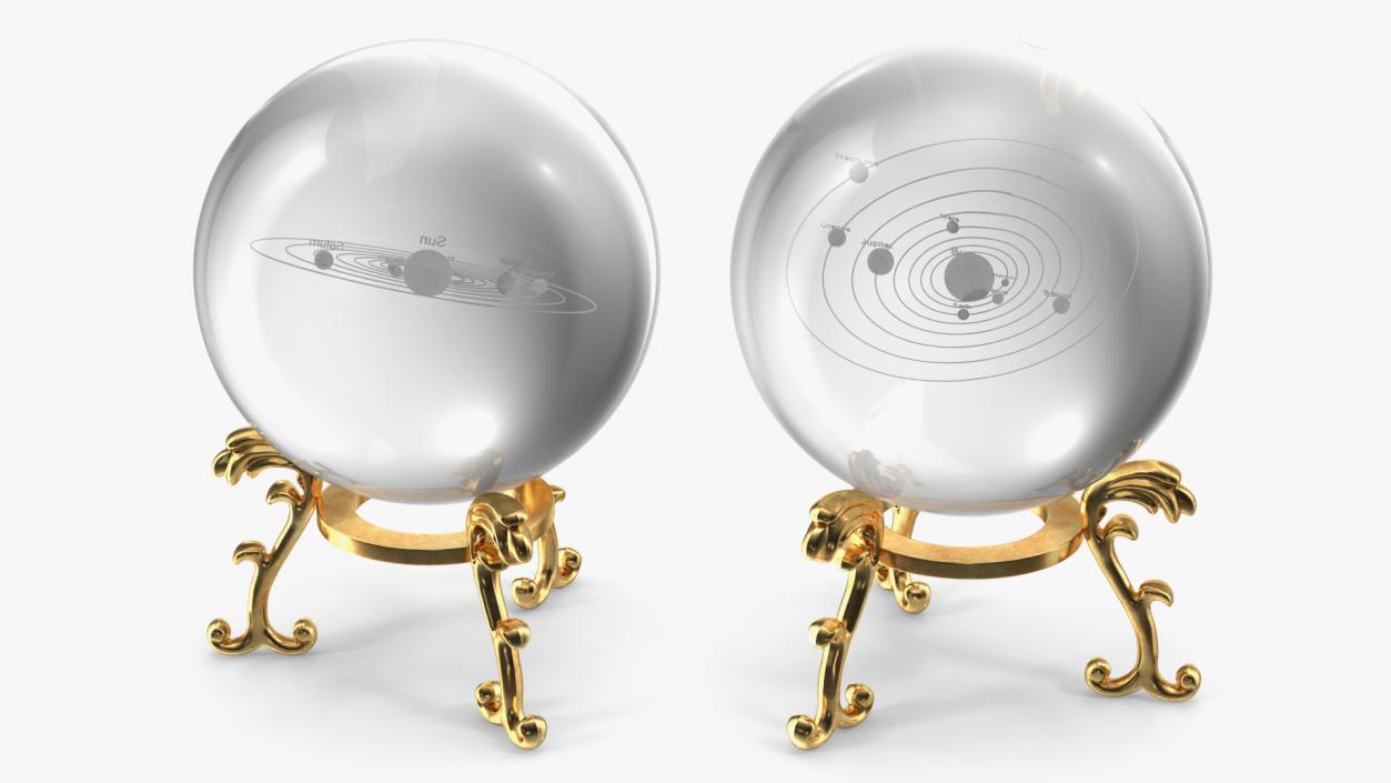 3D model Solar System Crystal Ball