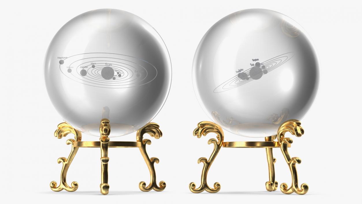 3D model Solar System Crystal Ball