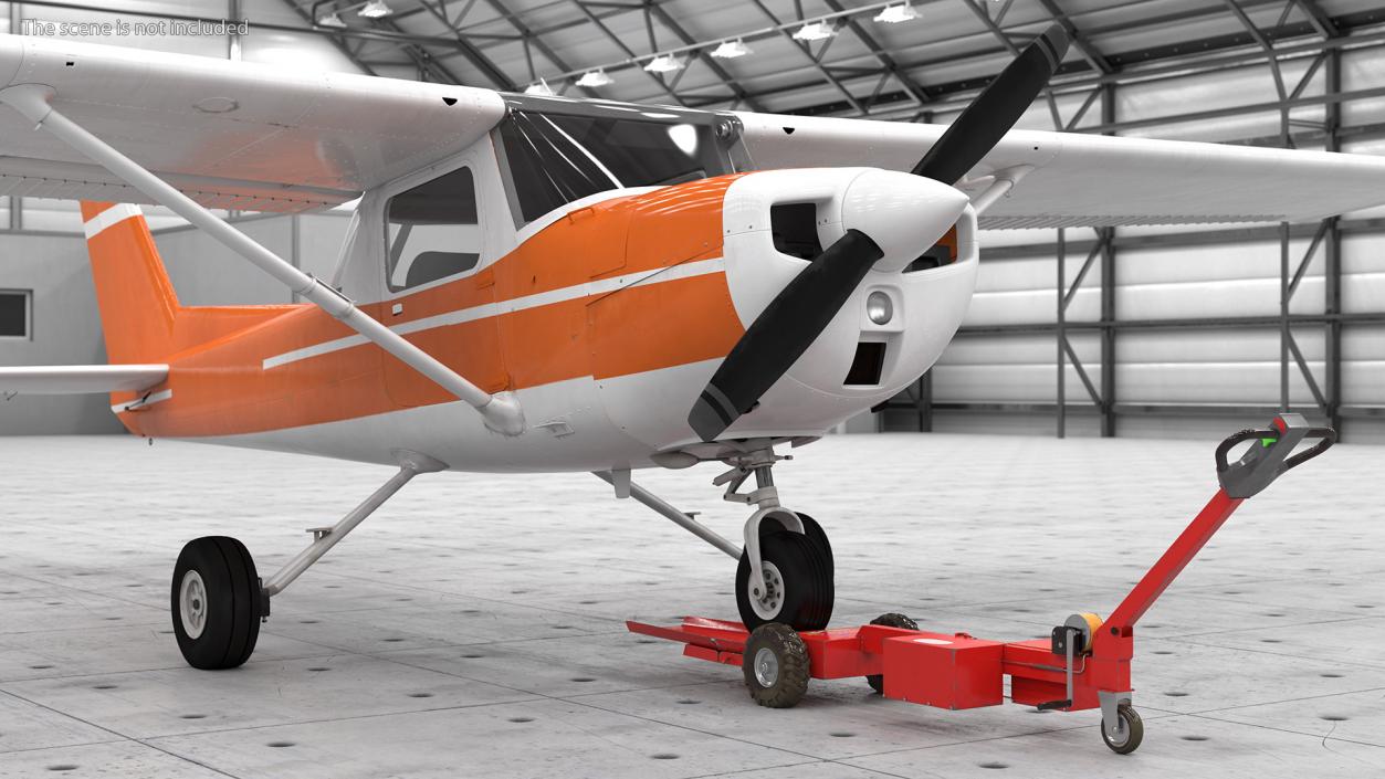 Micro Tug AVIO 600W Light Aircraft Towbar Dirty 3D