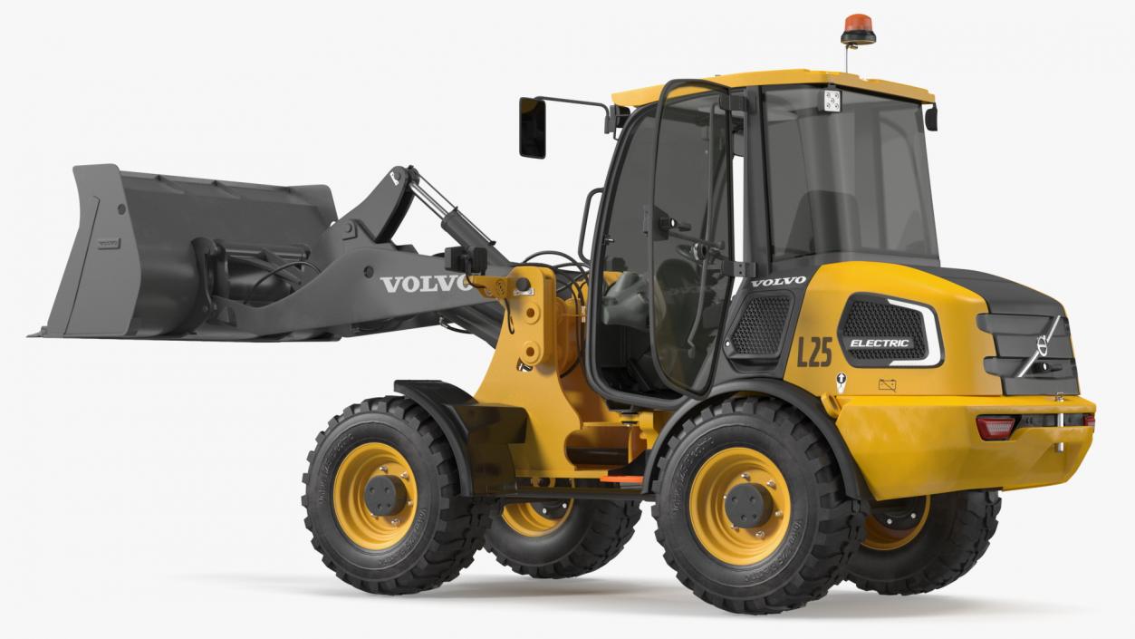 Volvo L25 Electric Loader with Bucket Rigged 3D model