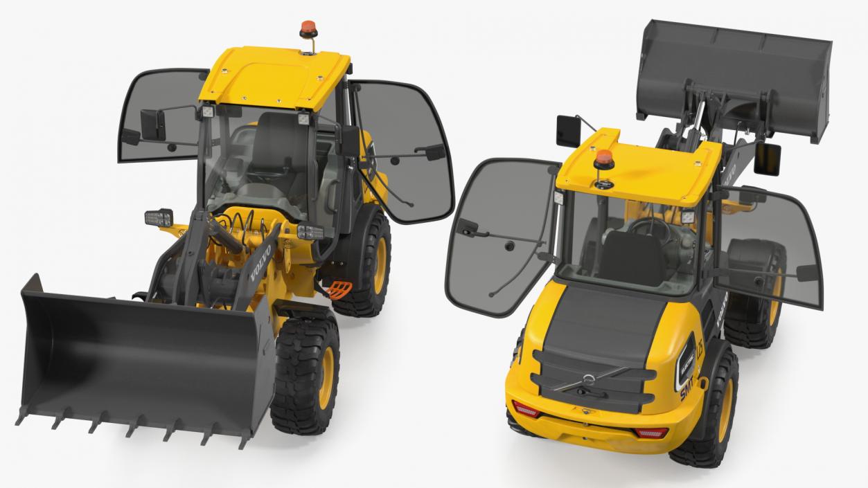 Volvo L25 Electric Loader with Bucket Rigged 3D model