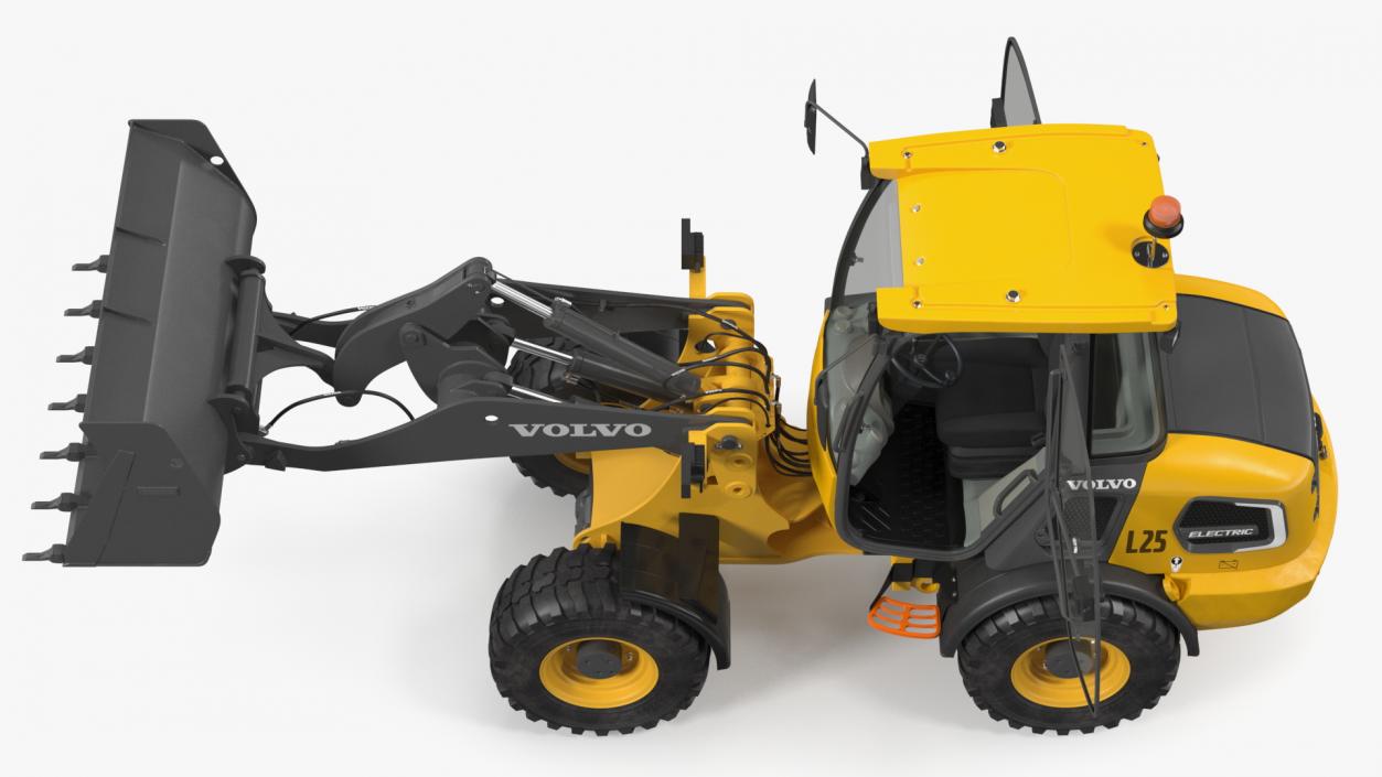 Volvo L25 Electric Loader with Bucket Rigged 3D model