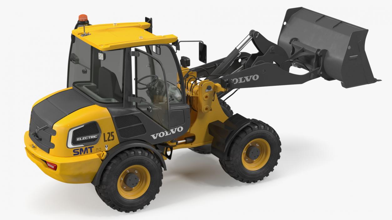 Volvo L25 Electric Loader with Bucket Rigged 3D model