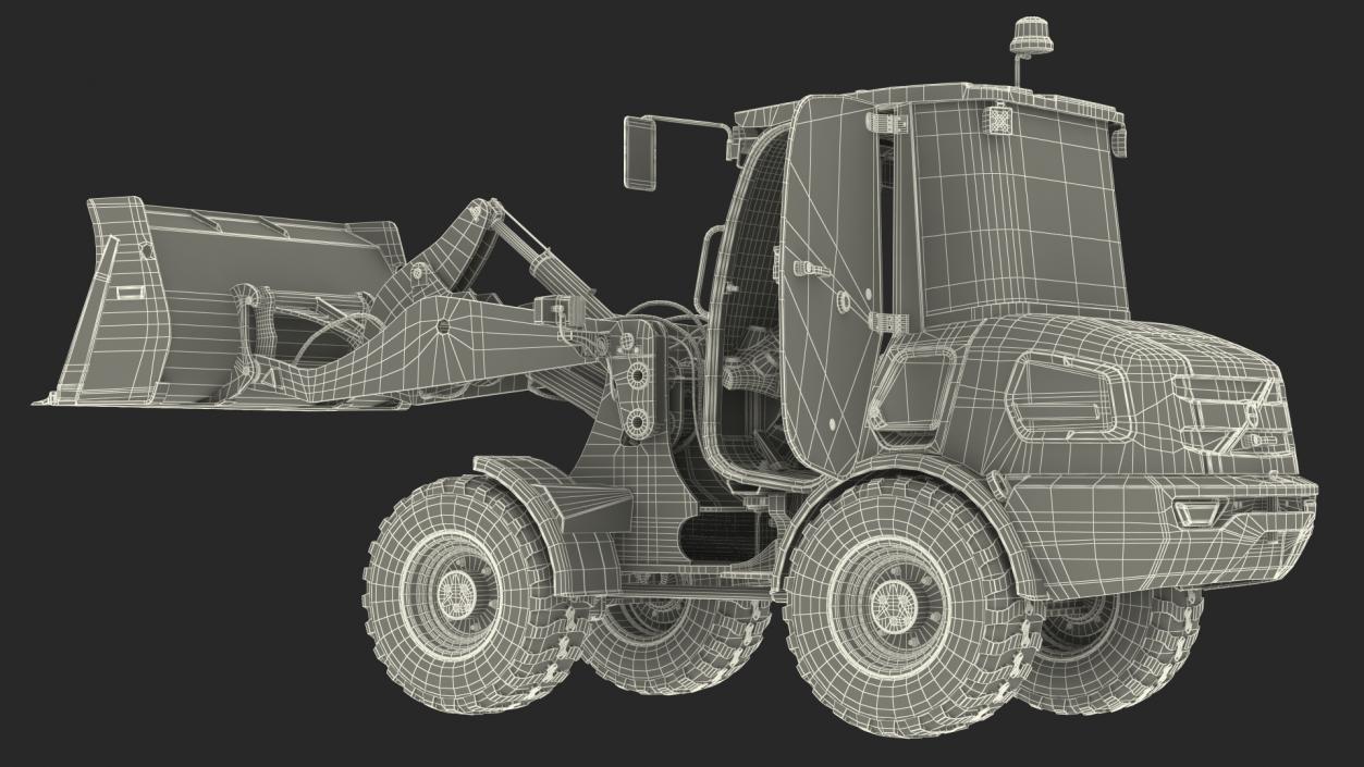 Volvo L25 Electric Loader with Bucket Rigged 3D model