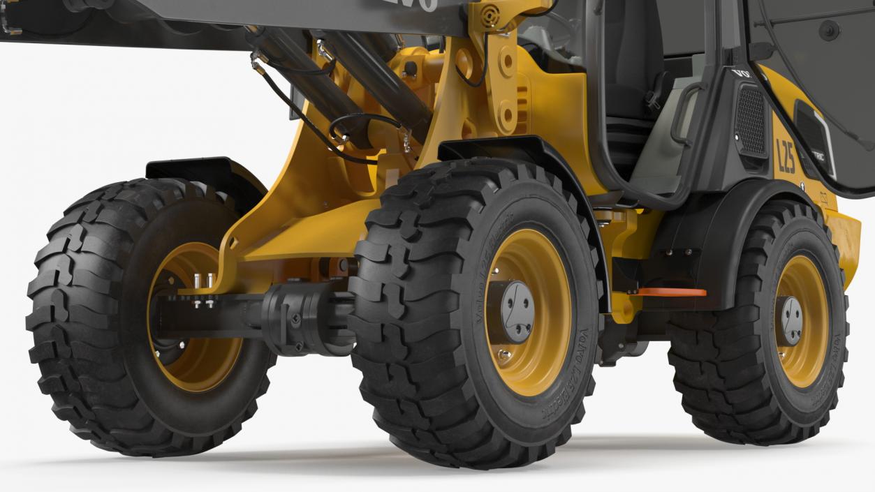 Volvo L25 Electric Loader with Bucket Rigged 3D model