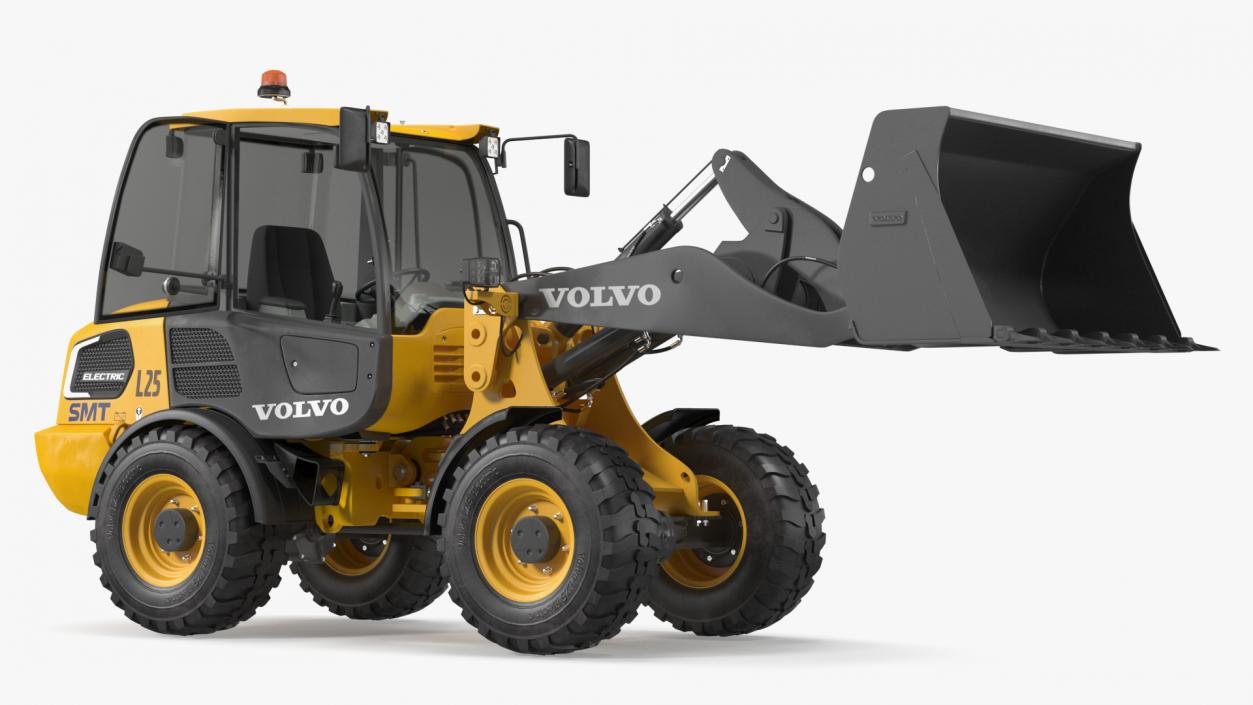 Volvo L25 Electric Loader with Bucket Rigged 3D model