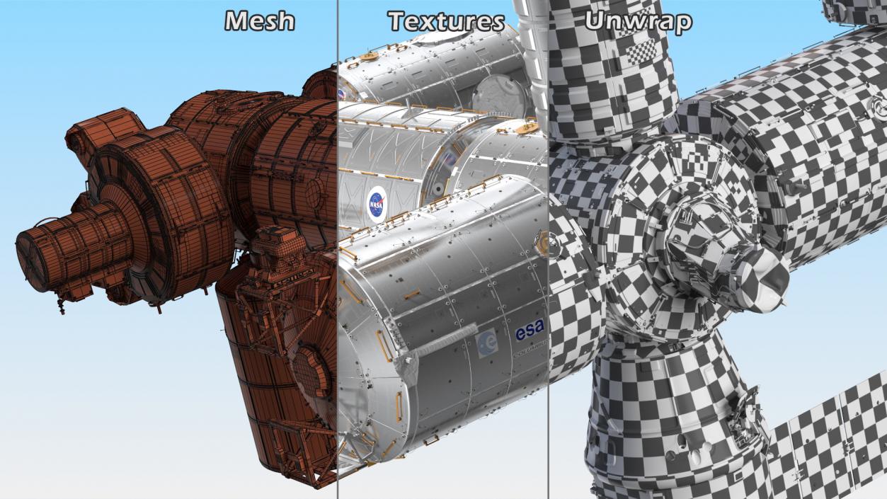 3D model International Space Station Modules