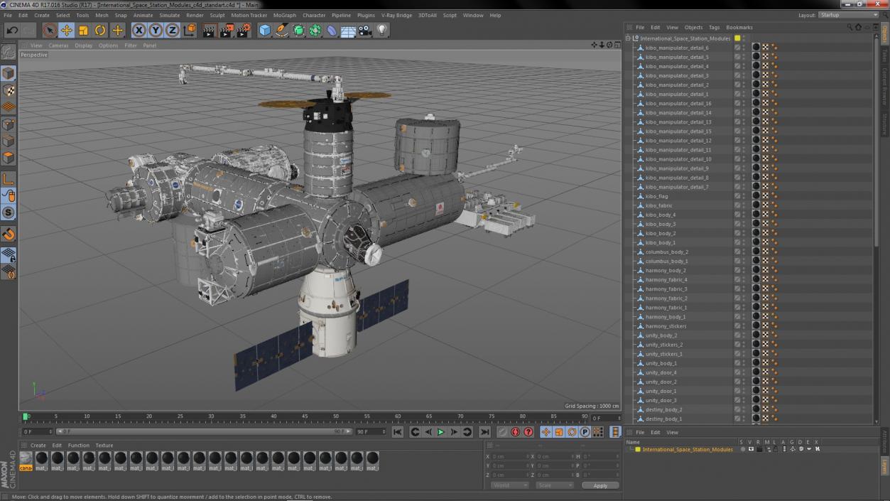 3D model International Space Station Modules