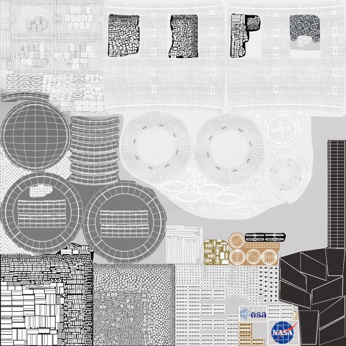 3D model International Space Station Modules